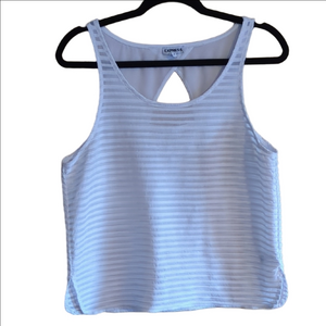 Express White Cut Out‎ Crop Blouse, Large Size
